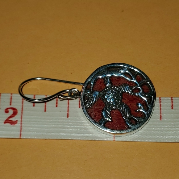 BALI LEGACY SPONGE CORAL STERLING SILVER EARRINGS - Picture 3 of 6